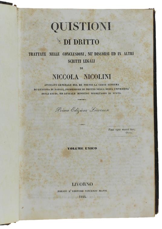 TRATTATO DELLE IPOTECHE. Il diritto civile spiegato secondo l'ordine degli articoli del codice dal titolo della vendita in poi - dei privilegi e delle ipoteche ovvero Commentario del titolo XVIII del Libro III del Codice Civile (volume 1 + volume 2) - copertina