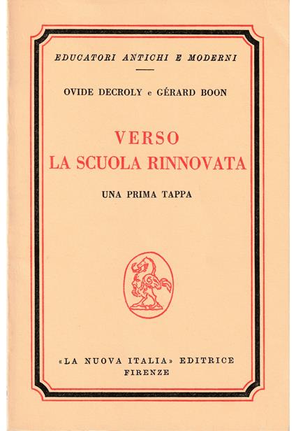 Verso la scuola rinnovata Una prima tappa - copertina