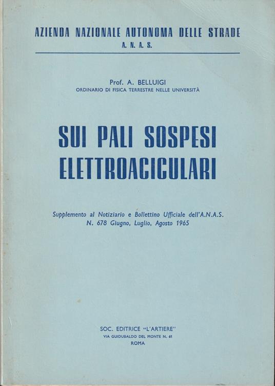 Sui pali sospesi elettroaciculari - Arnaldo Bellini - copertina