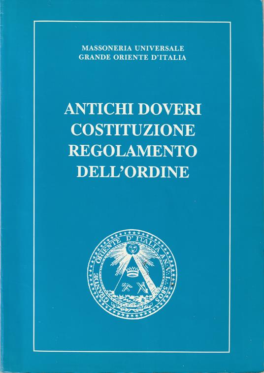 Antichi doveri Costituzione Regolamento dell'Ordine - copertina