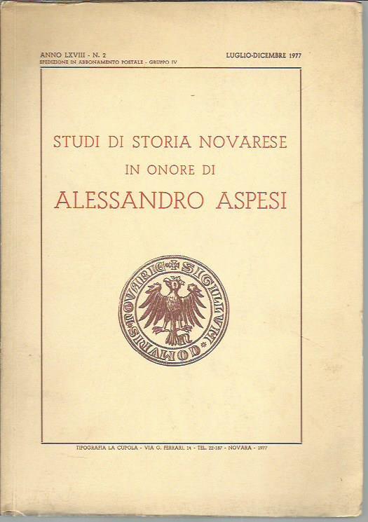 Studi di storia Novarese in onore di Alessandro Aspesi - copertina