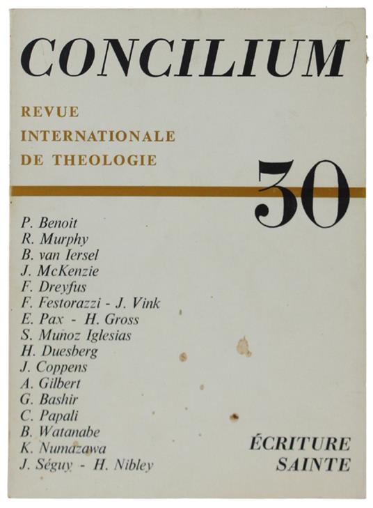 Concilium. Revue Internationale De Théologie. N° 30 - Collectif - copertina