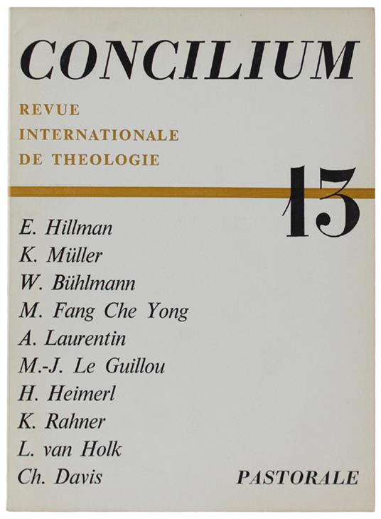 Concilium. Revue Internationale De Théologie. N° 13 - Collectif - copertina