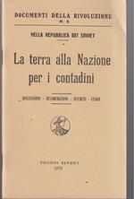 terra alla Nazione per i contadini Discussioni, deliberazioni, decreti, legge