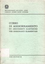 Corso di Aggiornamento su Argomenyi Danteschi per Insegnanti Elementari