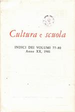 Cultura e Scuola Indici Dei Volumi 77-80 Anno Xx, 1981