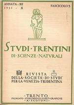 Studi Trentini di Scienze Naturali Annata Xii N. 3