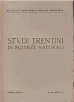 Studi Trentini di Scienze Naturali Annata Xvii N. 1