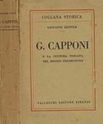 G. Capponi e la cultura toscana nel secolo decimonono