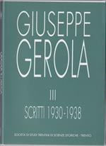 Scritti di Giuseppe Gerola: Trentino-Alto Adige: 3: 1930-1938