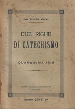 Due righe di catechismo