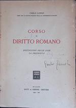 Corso di Diritto Romano. Distinzioni delle cose - La proprietà