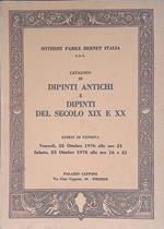 Catalogo di dipinti antichi e dipinti del secolo XIX e XX