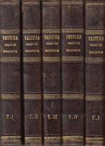 Corso di Filosofia Cristiana ossia restaurazione cristiana della filosofia del P. Gioachino Ventura versione italiana dell'abate Giovanni Cassini. 5 Volumi