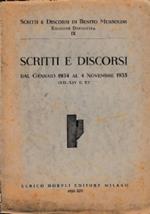 Scritti e discorsi. Dal gennaio 1934 al 4 novembre 1935 (XII -XIV E. F.)