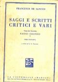 SAGGI E SCRITTI CRITICI E VARI, Vol. secondo, Saggi critici