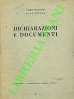 Dichiarazioni e documenti