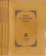 Rivista di letteratura italiana 1984 II N. 1, 2, 3 (annata completa)