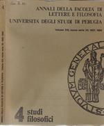 Annali della facoltà di lettere e filosofia Università degli studi di Perugia Volume XXI nuova serie VII, 1983/1984