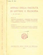 Annali della facoltà di lettere e filosofia. IX, 1971-1972