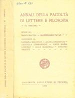 Annali della facoltà di lettere e filosofia. IV, 1966-1967