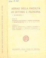 Annali della facoltà di lettere e filosofia. XI, 1973-1974
