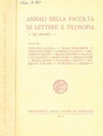 Annali della facoltà di lettere e filosofia. XII, 1974-1975