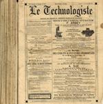 Le Technologiste. Archives des progres de l'industrie française et etrangere. 42 année, 1880, III serie, fasc.105/135, 138/154, 156, 1880