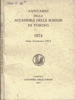Annuario della Accademia delle Scienze di Torino 1974 anno accademico CXCI