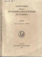 Annuario della Accademia delle Scienze di Torino 1975 anno accademico CXCII