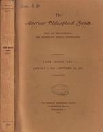 The American Philosophical Society held at Philadelphia for promoting useful knowledge year book 1951 january 1, 1951 – december 31, 1951