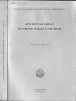 Atti dell'Accademia di Scienze Morali e Politiche volume CXI anno 2000