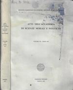 Atti dell'Accademia di Scienze Morali e Politiche volume CII anno 1991