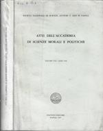 Atti dell'Accademia di Scienze Morali e Politiche volume CVII anno 1996