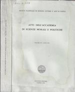 Atti dell'Accademia di Scienze Morali e Politiche volume CVI anno 1995