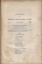 Proceedings of the American Philosophical Society Vol IX n. 67 1862