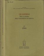 Quaderni per la storia dell'Università di Padova 17 (1984)