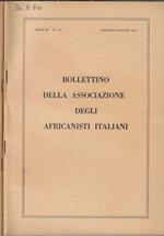 Bollettino della Associazione degli Africanisti Italiani anno IV N. 1-2, 3-4 (annata completa)