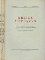 Oriens Antiquus Volume XI 1972 fascicolo 1,2,3