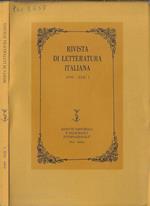 Rivista di letteratura italiana 1999 XVII N. 1