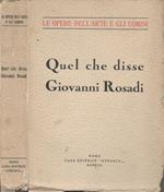 Quel che disse Giovanni Rosadi