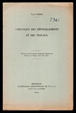 Chronique des depouillements et des travaux