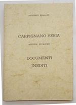 Carpignano Sesia. Notizie storiche. Documenti inediti
