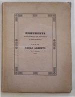 Monumenti inaugurati in Novara il giorno Onomastico di S.M. il Re Carlo Alberto 4 Novembre 1937