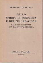 Dello spirito di conquista e dell'usurpazione nei loro rapporti con la civiltà europea