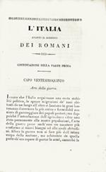 L' Italia avanti il dominio dei Romani. Tomo secondo.