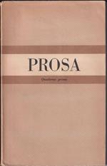 Prosa Quaderni internazionali a cura di Gianna Manzini Quaderno Primo