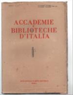 Accademie E Biblioteche D'italia. Anno X - N. 5-6 Settembre-Ottobre Novembre-..