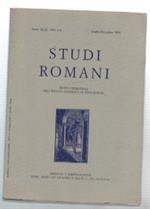 Studi Romani. Rivista Trimestrale Dell'istituto Di Studi Romani. Anno Xlix - ..