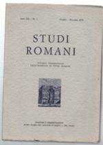Studi Romani. Rivista Trimestrale Dell'istituto Di Studi Romani. Anno Xxi - N..